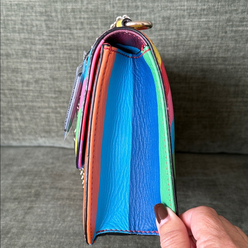 Multicolor Patchwork Shoulder Bag - image 8